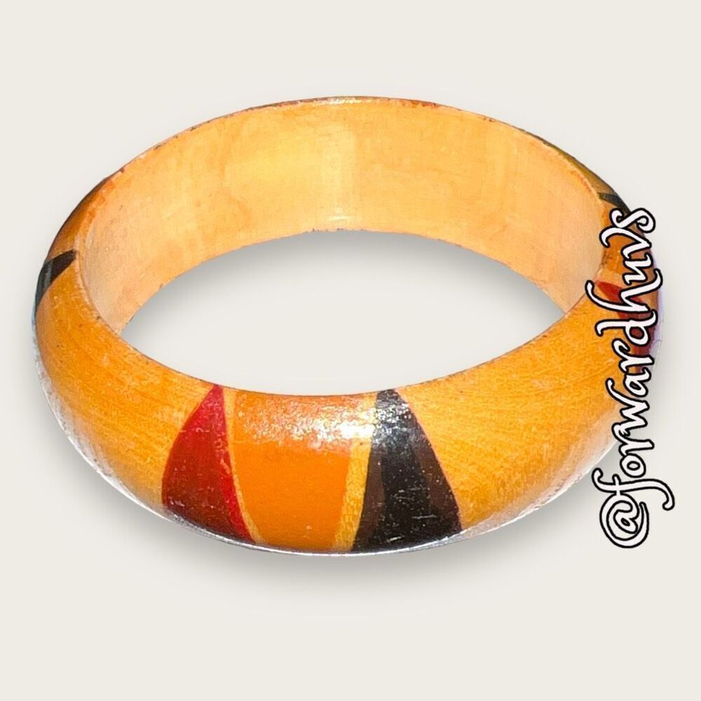 Bundle Sale 3 for $15 | Stunning Hand-Painted Wood Bangle Bracelet
